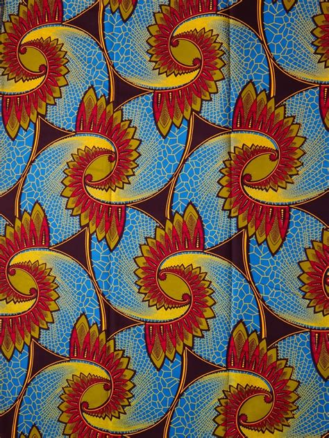 African Fabric Per Yard African Print Fabric By The Yard Blue Etsy In
