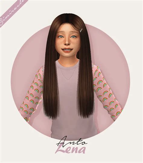 Sims 4 Hairs ~ Simiracle Anto S Lena Hair Retextured Kids Version
