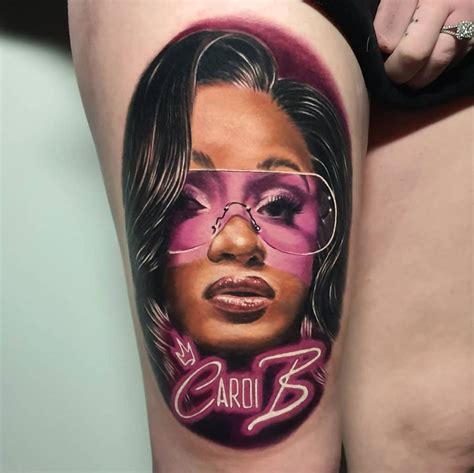 Cardi B Fan Gets Massive Tattoo Of The Rappers Face Pics