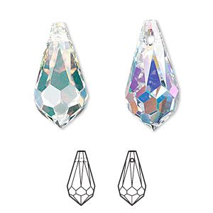 Drop Swarovski Crystals Crystal Clear X Mm Faceted Teardrop