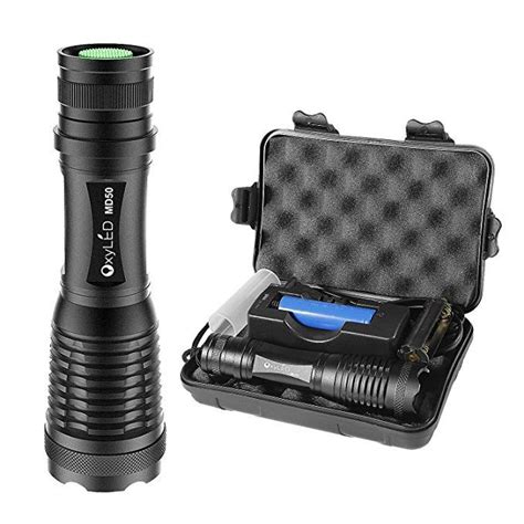 Rechargeable Led Tactical Flashlight Oxyled Super Bright 900 Lumens