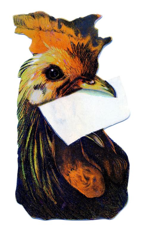 Office scala trading company chriend, hundal road, sialkot, pakistan. Vintage Clip Art - Cute Chicken with Mail - The Graphics Fairy
