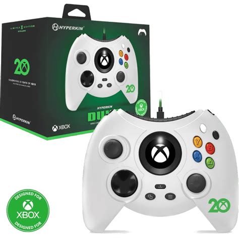 Duke Wired Controller Xbox 20th Anniversary Limited Edition White For