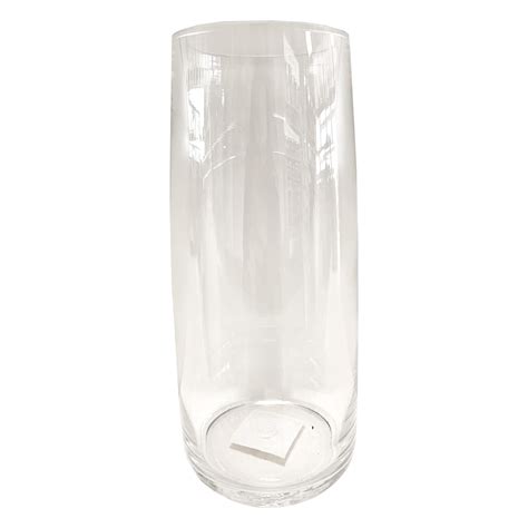 Vaso Cilindrico In Vetro Trasparente Per Piante E Fiori Da Giardino