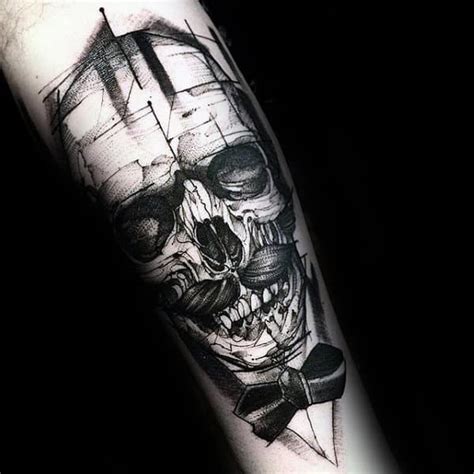 The forearm is a great spot for various types of ink, especially a skull tattoo. 50 3D Skull Tattoo Designs For Men - Cool Cranium Ink Ideas