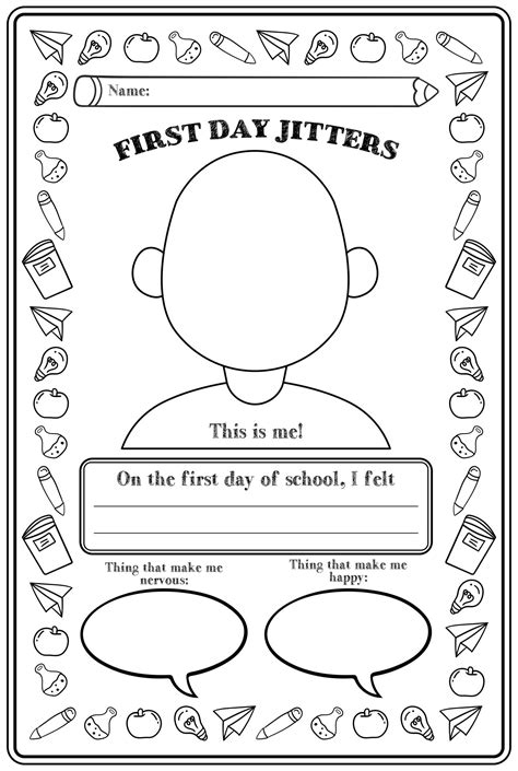 6 Best Images Of First Day Of School Printable Worksheets First Day