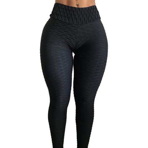 High Waist Fitness Leggings Womens Gym Workout Push Up Trousers Solid