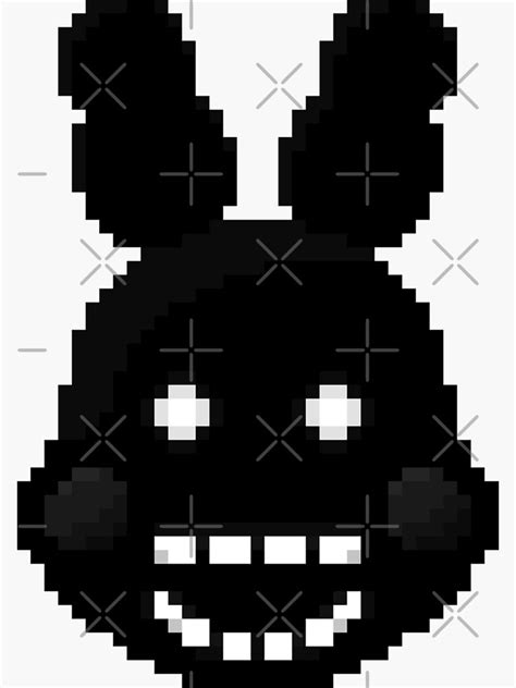 Five Nights At Freddy S Pixel Art Shadow Bonnie Sticker For Sale By Geeksomniac Redbubble