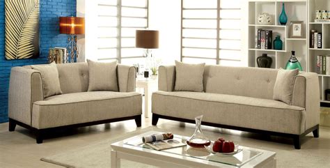 Sofia Beige Living Room Set From Furniture Of America Cm6761bg Sf Pk