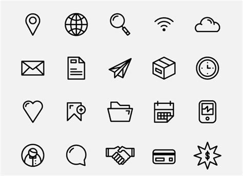 40 Free High Quality Line Icon Sets