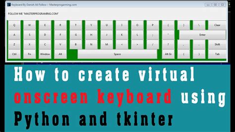How To Create Virtual Onscreen Keyboard Using Python And Tkinter