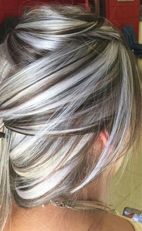 Pin By Pame Ivoonne On Hairstyles Gray Hair Highlights Granny Hair