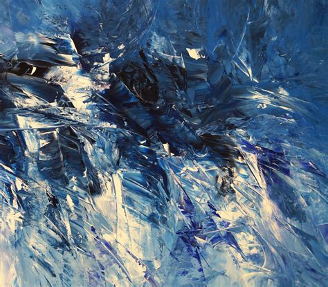 Deep Cyan Blue Xl 1 Large Abstract Painting Art For Sale