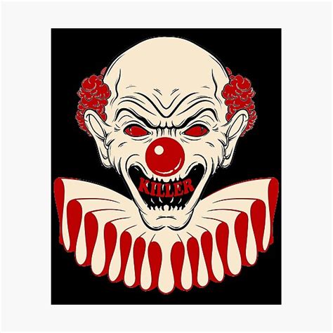 Evil Clown Horror Vintage Killer Clowns Funny Halloween Scary Haunted