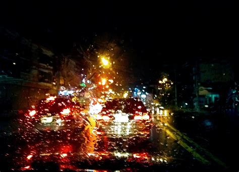 Night Driving In Rain Free Stock Photo Public Domain Pictures