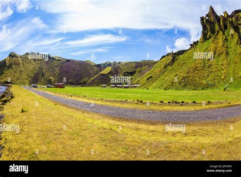 Camping In The Canyon Pakgil Iceland Stock Photo Alamy