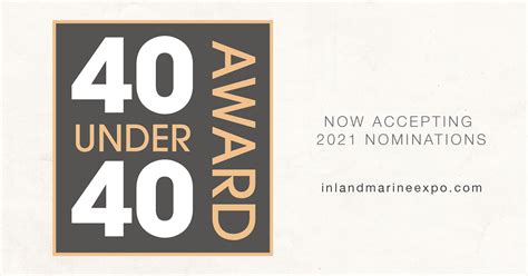 Imx 40 Under 40 Award Inland Marine Expo 2021