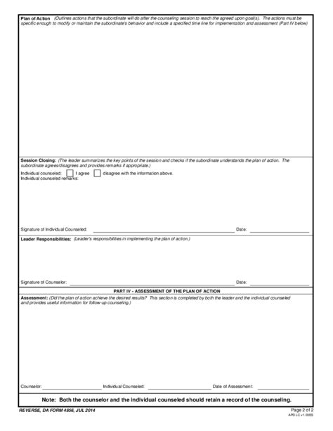 Army Developmental Counseling Form Free Download