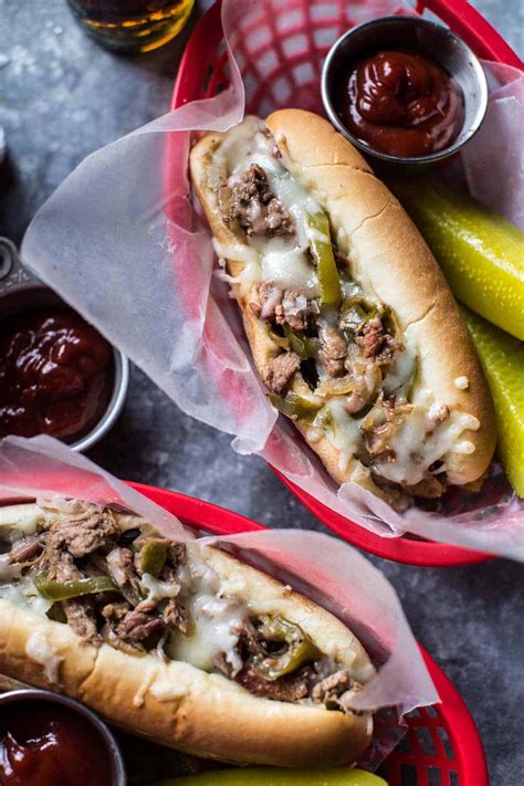 Swiss steak originated in england, but it is an american staple, especially in the winter. Crockpot Philly Cheesesteaks. - Half Baked Harvest