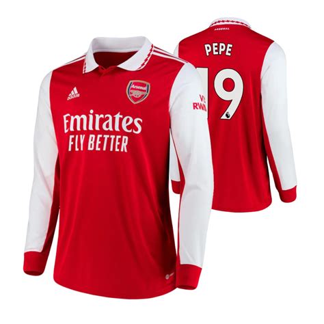 Nicolas Pepe Arsenal 2022 23 Home Jersey Red Authentic