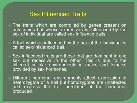 Sex Linked Inheritance Sex Influence Inheritance And Sex Limited Cha
