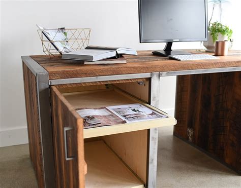 Industrial Modern 3 Drawer Desk