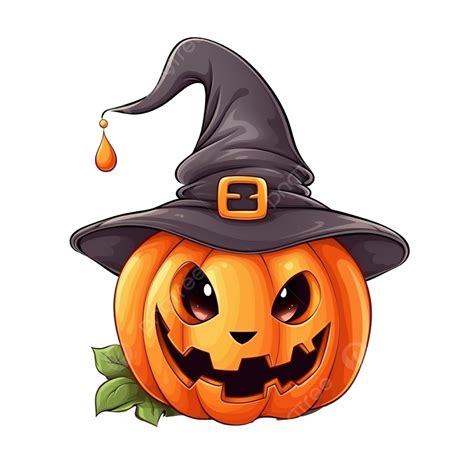 Happy Halloween Greeting Card With Character Pumpkin Vector Illustrations Halloween Witch