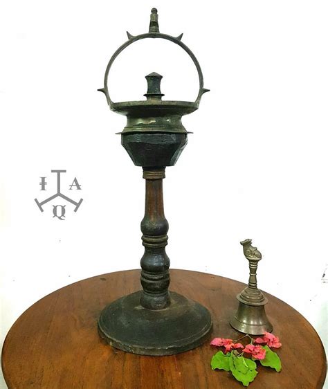 Media in category thooku vilakku. Antique 200+ years old bronze Linga thooku vilakku mounted ...