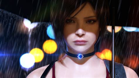 safebooru 1girl 3d absurdres ada wong asian choker closed mouth highres jewelry lights looking