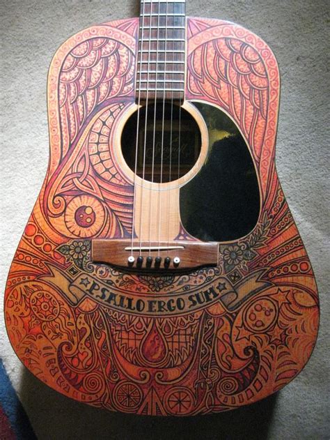 184 Best Images About Hand Painted Guitars Ukuleles And Art On