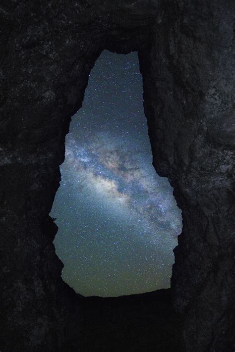 The Milky Way From Holua Cave Haleakala National Park Maui Hawaii