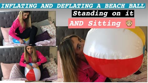 Blowing Up A Beach Ball Inflating And Deflating A Inch Beach Ball