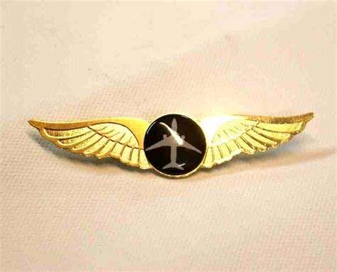 Black Aircraft Gold Plated Pilot Uniform Wings Pilot Fly High