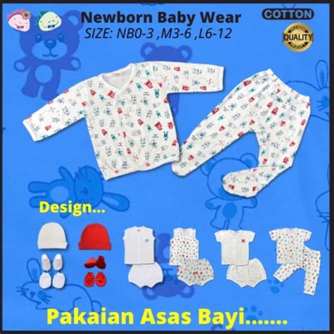 Newborn Baby Wear Infant Suitbaju Set Bayi Baru Lahircolor Or Corak