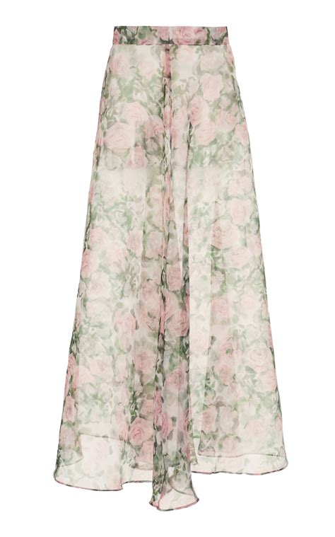 Atoir Florence Floral Print Chiffon Maxi Skirt Modesens Chiffon
