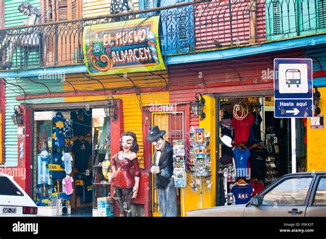 Caminito Street Colorful Houses And Architecture In La Boca Town