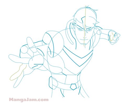 You see it's shaped like a reversed triangle, and the edge is located at the side— shiro made a pinching motion to trace that very visible 'v' line on his upper arm's top, —but most people draw it at the front to show it. How to Draw Shirogane from Voltron - Mangajam.com