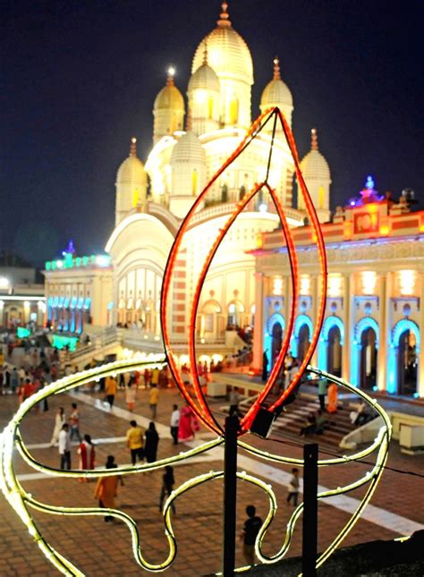 Dakshineswar Kali Temple Decorated With Lights On The Occasion Of Kali