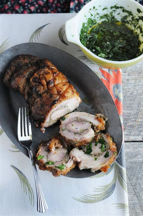 Pork leg, shoulder or loin all make good joints for roasting. Porchetta Roll with Chimichurri Sauce | Recipe | Slow cooker recipes pork, Pork recipes, Easy pork
