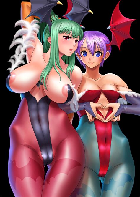 Morrigan Aensland And Lilith Aensland Vampire Drawn By Cosine Danbooru