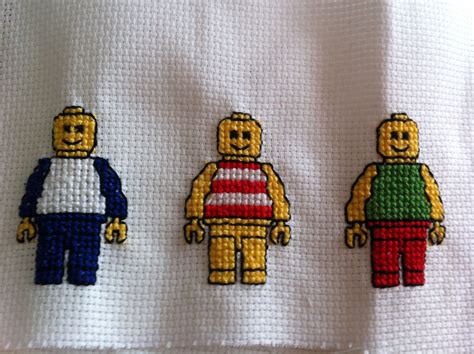 Lego Men Cross Stitch For Towel Cross Stitch For Kids Cross Stitch