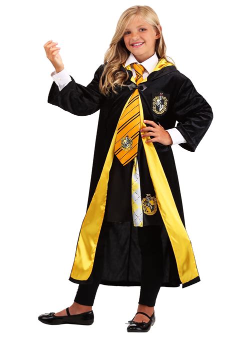 Hufflepuff Harry Potter Girls Child Wizard Uniform Costume Top Costumes