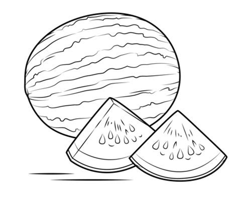 Coloring pages simple watermelon fruit sa2f6 coloring. Watermelon coloring page | Free Printable Coloring Pages