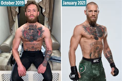 conor mcgregor s incredible body transformation over past year as ufc star looks bigger despite