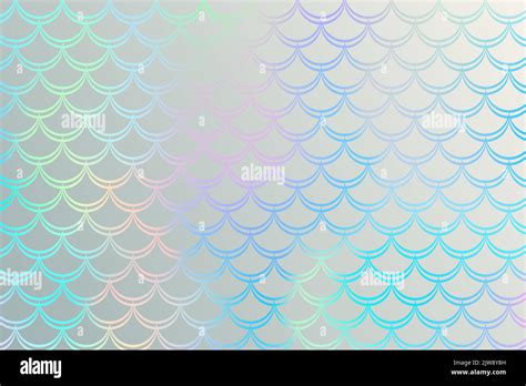 Mermaid Rainbow Background With Scale And Stars Iridescent Glitter