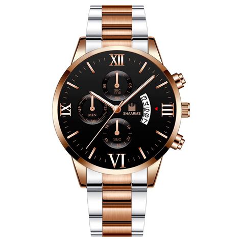 Buy Fashion Men Quartz Watch Calendar Watch Roman Digital Stainless