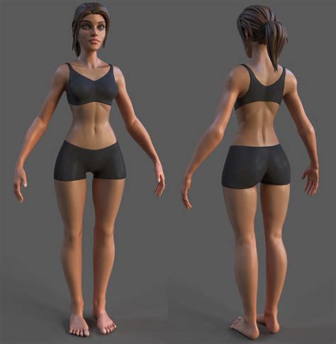 3d Model Stylized Female Base Mesh Vr Ar Low Poly Cgtrader