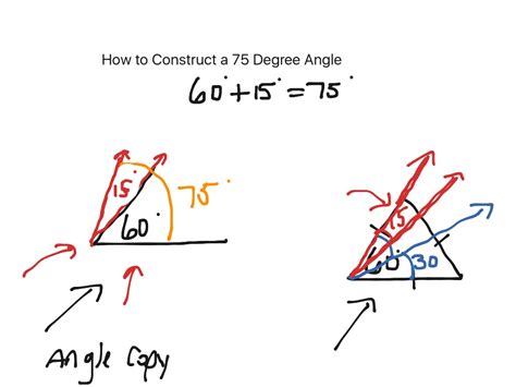75 Degree Angle Construction 2 Math Geometry Showme