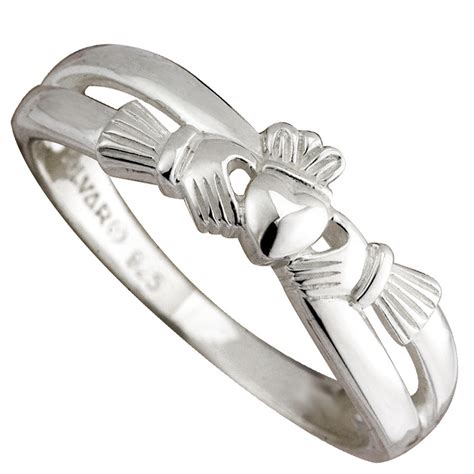 Claddagh Ring - Ladies Sterling Silver Claddagh Kiss at ...
