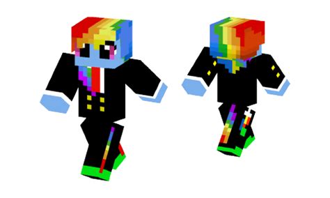 Rainbow Dash In Suit Skin Minecraft Skins